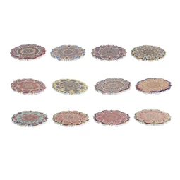 Poháralátét mandala 10,8x10,8x0,7 cm 12 féle