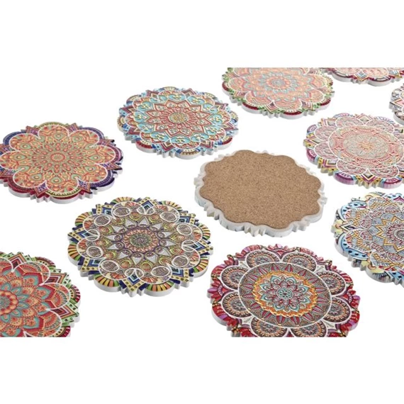 Poháralátét mandala 10,8x10,8x0,7 cm 12 féle