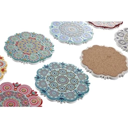 Poháralátét mandala 11x11x0,5 cm 12 féle