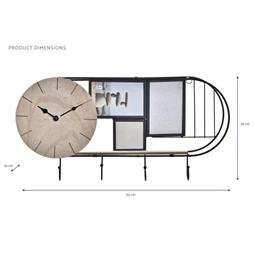 Polc falra órával 52x10x26 cm
