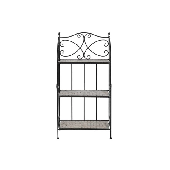 Polc kovácsoltvas, mozaik mintával 54x29x121 cm