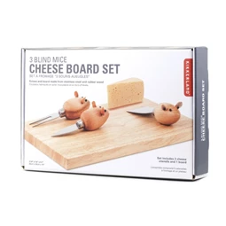 Sajtkés szett deszkával, egér 20,5x6x31,5 cm