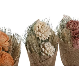 Selyem szárazvirág csokor 20x8x35 cm 3 féle