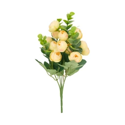 Selyemvirág Boglárkacsokor Eukaliptusszal 31 cm