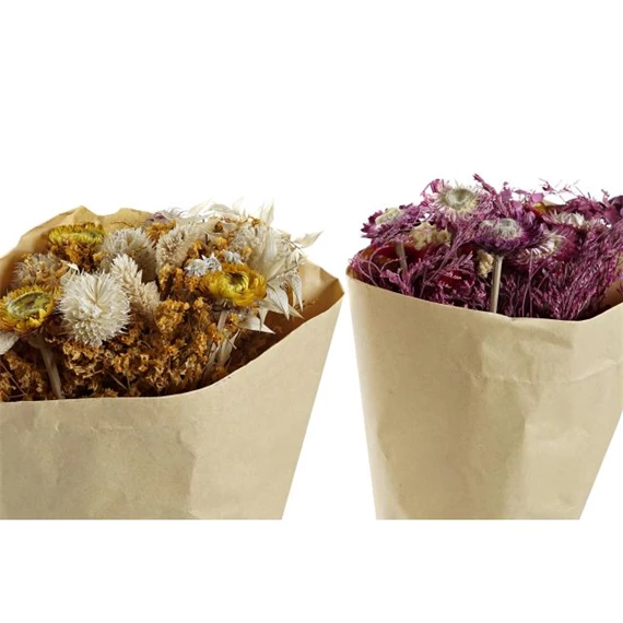 Selyemvirág csokor szárazvirág 20x12x50 cm 2 féle