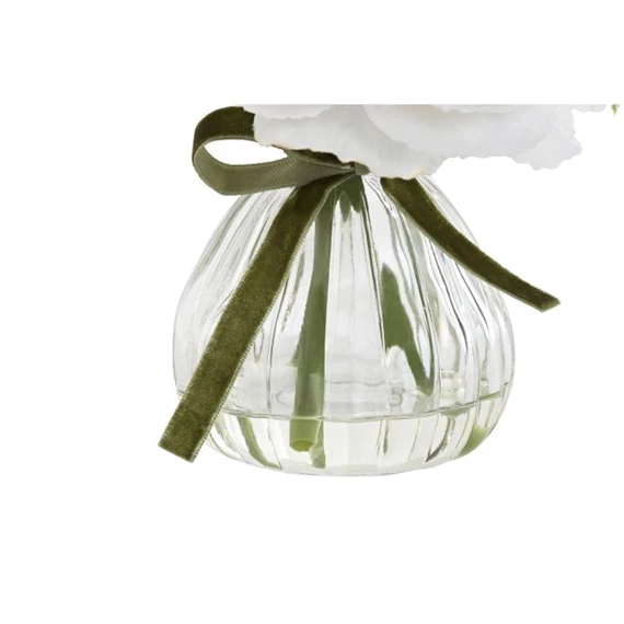 Selyemvirág csokor vázában 17x20x24 cm 2 féle