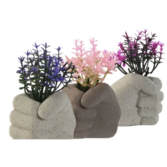 Selyemvirág kaspóban 6,5x5,5x8 cm 3 féle