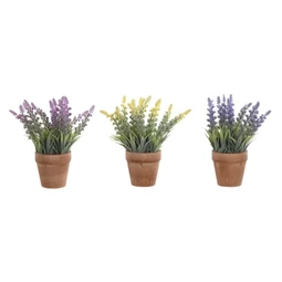 Selyemvirág kaspóban 10x10x21 cm 3 féle