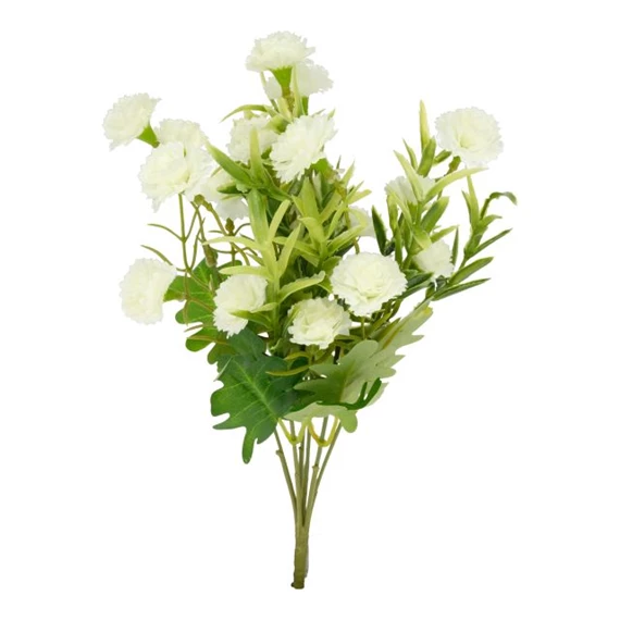 Selyemvirág Miniszegfű csokor 34 cm