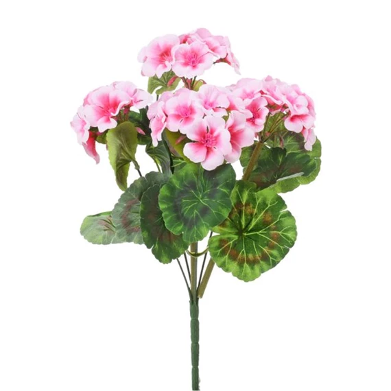 Selyemvirág muskátli csokor 38 cm