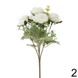 Selyemvirág rózsacsokor 28 cm 2féle