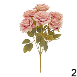 Selyemvirág rózsacsokor 43 cm 3féle