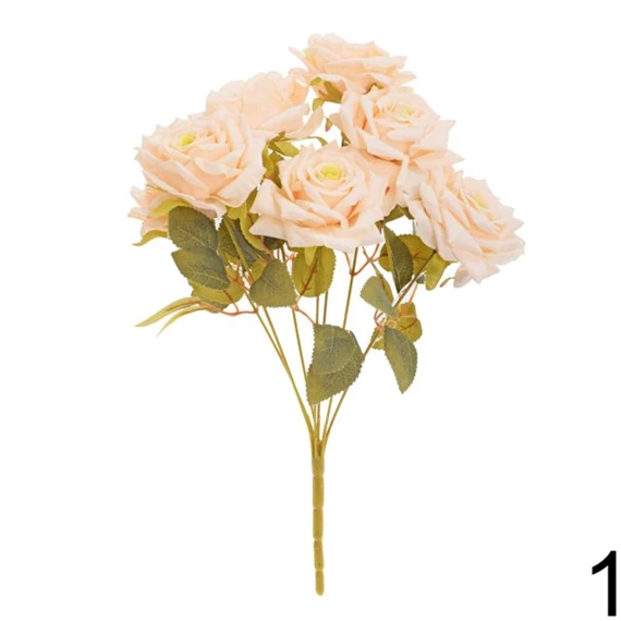 Selyemvirág rózsacsokor 43 cm 3féle