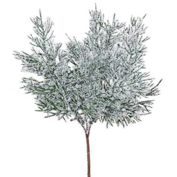 Selyemvirág thuja csokor, havas, gitteres, betűzős 20 cm