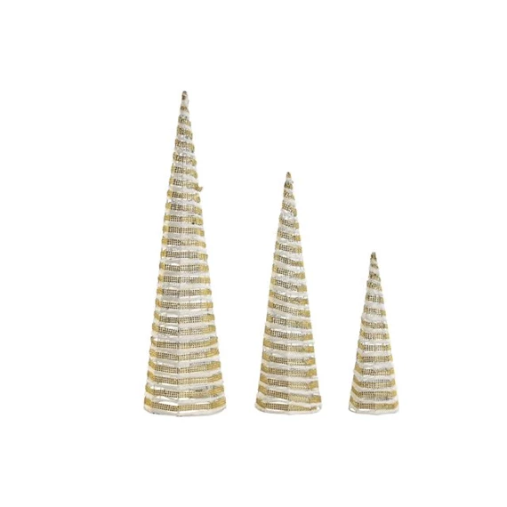 Stilizált fenyő szett LED-es 20x20x80 cm S/3