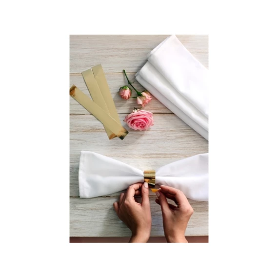 Szalvétagyűrű papír metallic 2,5cm arany S/10