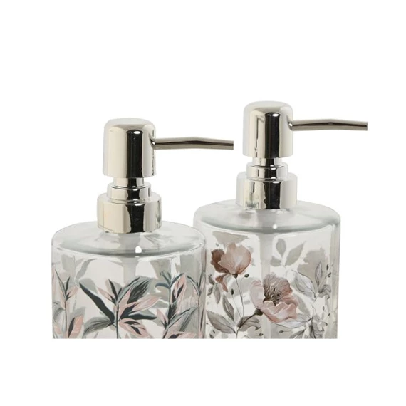 Szappantartó virágos 8x8x17 cm 400 ml 2 féle
