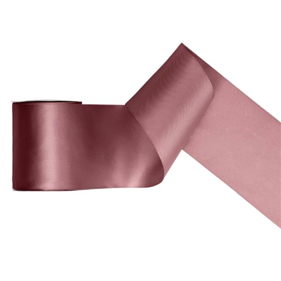 Szatén szalag sötét poros rózsa 100 mm x 25 m