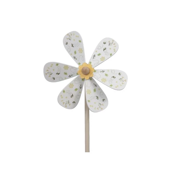 Szélforgó méhecske mintával, betűzős 17x40 cm