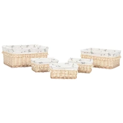 Szennyeskosár szett szögletes 48x38x22 cm S/5