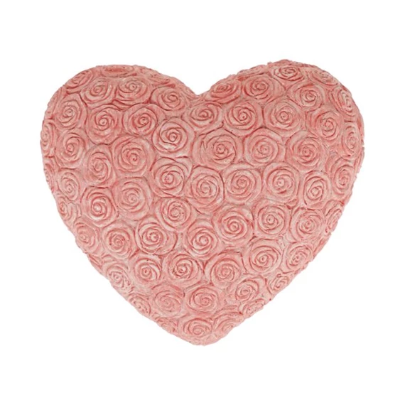 Szív rózsa mintával 6x2,8x5 cm