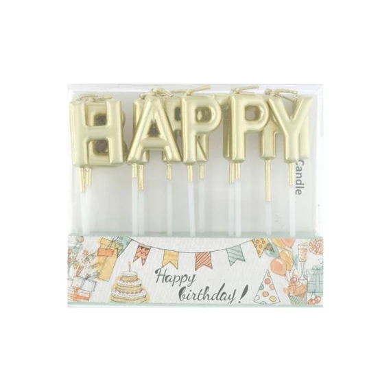 Szülinapi gyertya "Happy Birthday" 2,5 cm S/13