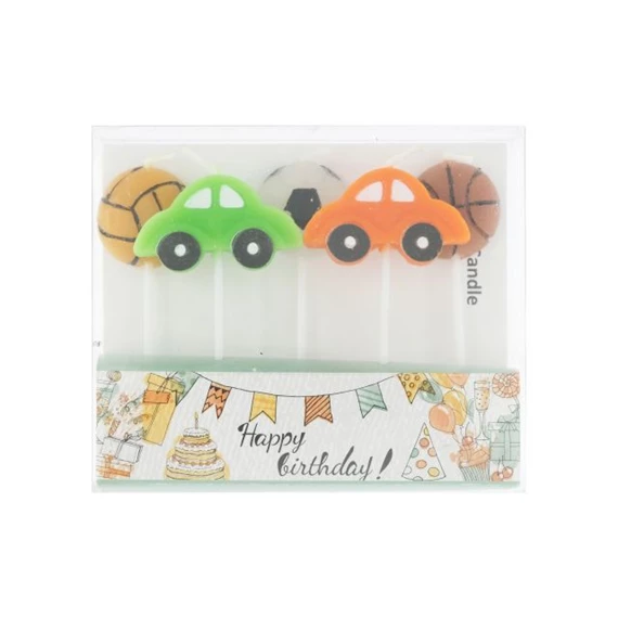 Szülinapi gyertya autó, labda 2 cm S/5