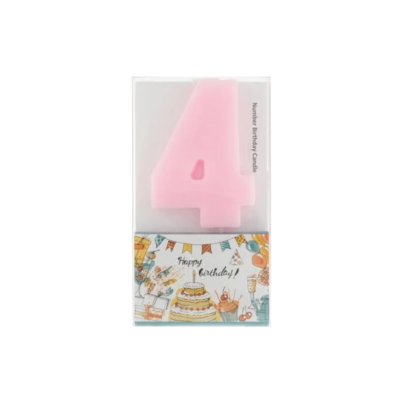 Szülinapi számgyertya 4-es 6 cm