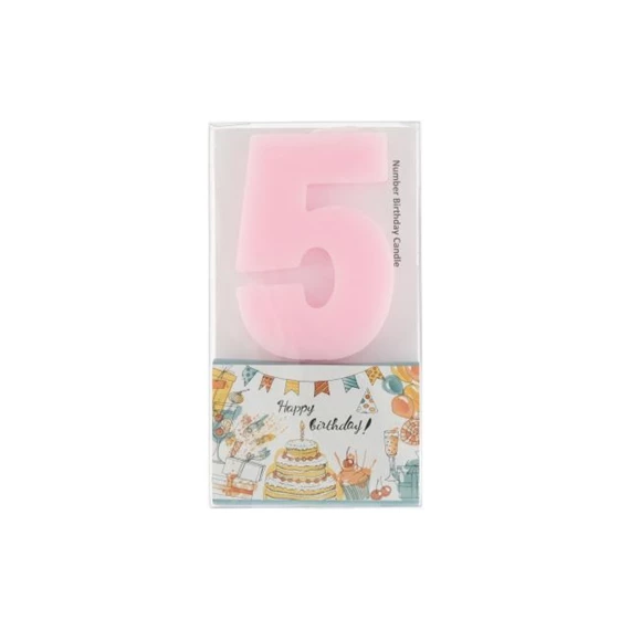 Szülinapi számgyertya 5-ös 6 cm