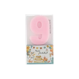 Szülinapi számgyertya 9-es 6 cm