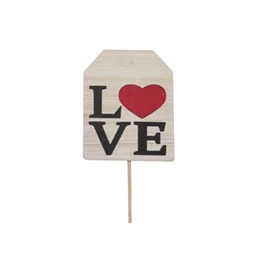 Tábla "LOVE" felirattal, betűzős 6,5x8 cm S/8
