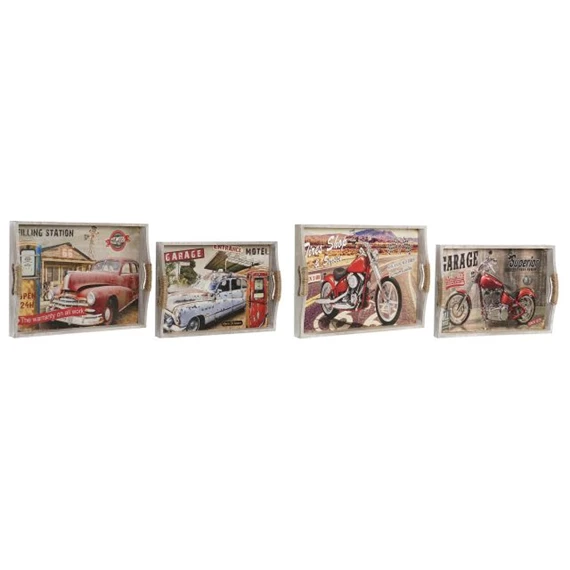 Tálca szett vintage 40x30x6 cm 2 féle S/2