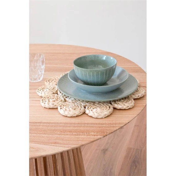 Tányér csíkos 20x20x4,5 cm 600 ml