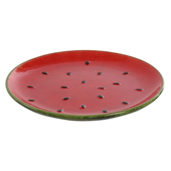 Tányér dinnye mintás 22x22x2,5 cm
