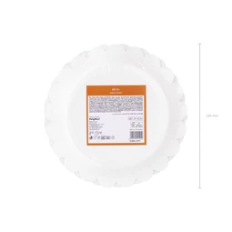 Papírtányér napocskával papír 18 cm fehér, sárga S/6