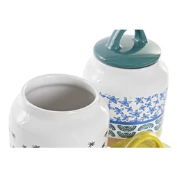 Tároló afrikai mintás 11x11x16 cm 2 féle