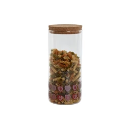 Tárolóedény gyümölcs mintás 1400 ml 10x10x22 cm 4 féle