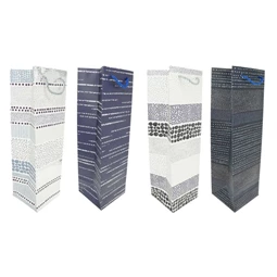 Ajándéktasak csíkos 11x38x11 cm 4 féle