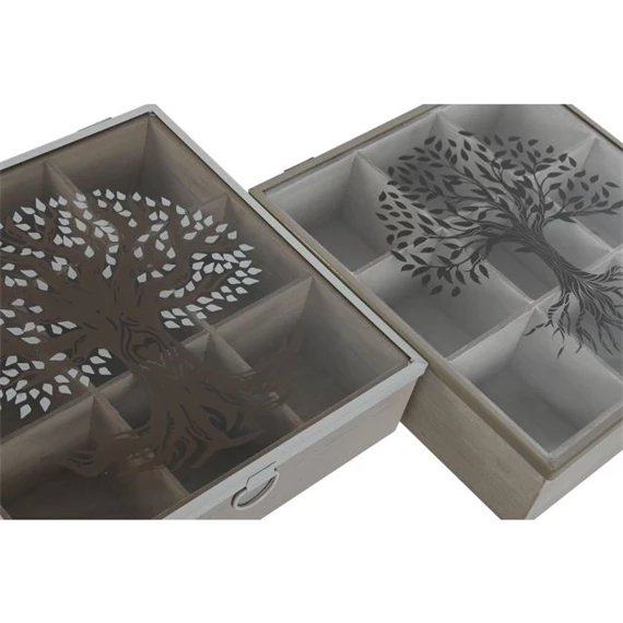 Teafilter tartó doboz 24x24x6,5 cm 2 féle