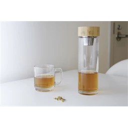 Teásüveg szűrővel 10x26,2x10 cm