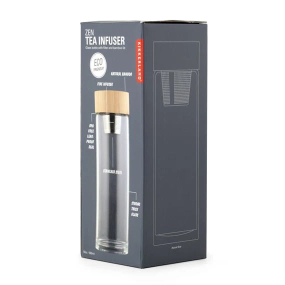 Teásüveg szűrővel 10x26,2x10 cm