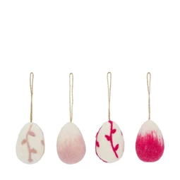 Tojás nemezelt, akasztós 5x5x7 cm 4féle