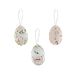 Tojás tavaszi mintával. akasztós 6 cm S/6