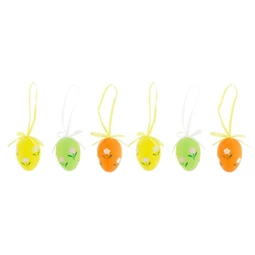 Tojás virággal, akasztós 5x3,5x35 cm S/12