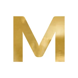 Tükör m betű arany 68x60 cm