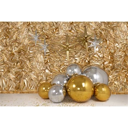 Felfújható tükörgömb, arany, kb. 90 cm