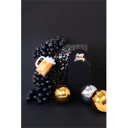 Tükörgömb felfújható, ezüst, kb. 60 cm