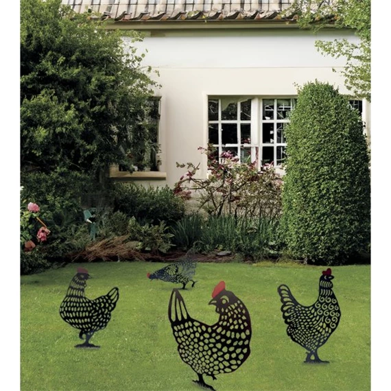 Tyúk sziluett leszúrható 50x50 cm