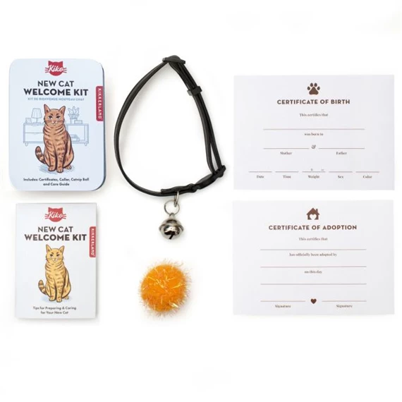 Üdvözlő készlet macskáknak fémdobozban 7,3x10,5x3 cm