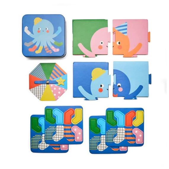 Utazó játék Socktopus 10,5x10,5x4 cm